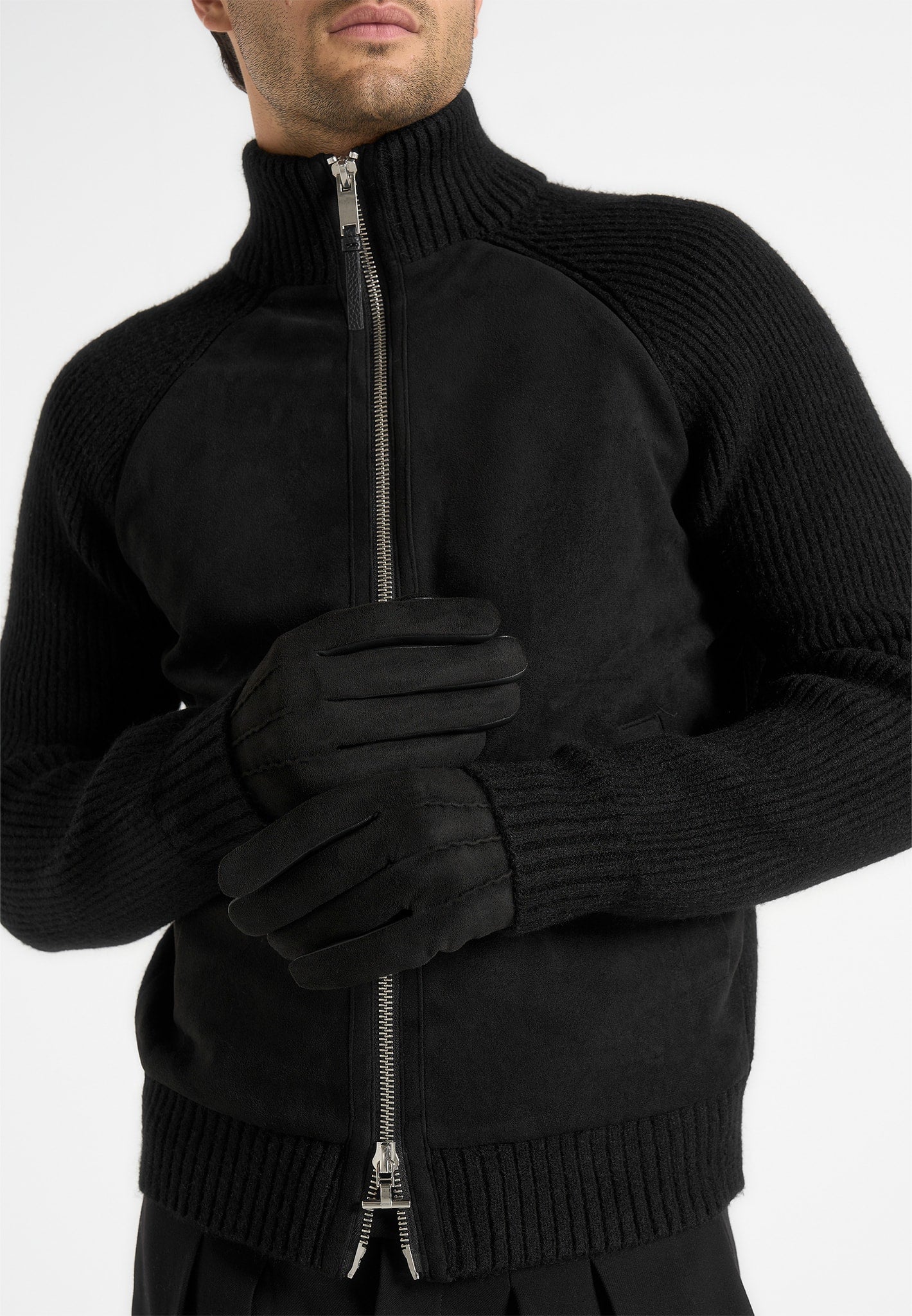 Mario - Suede Gloves - Black