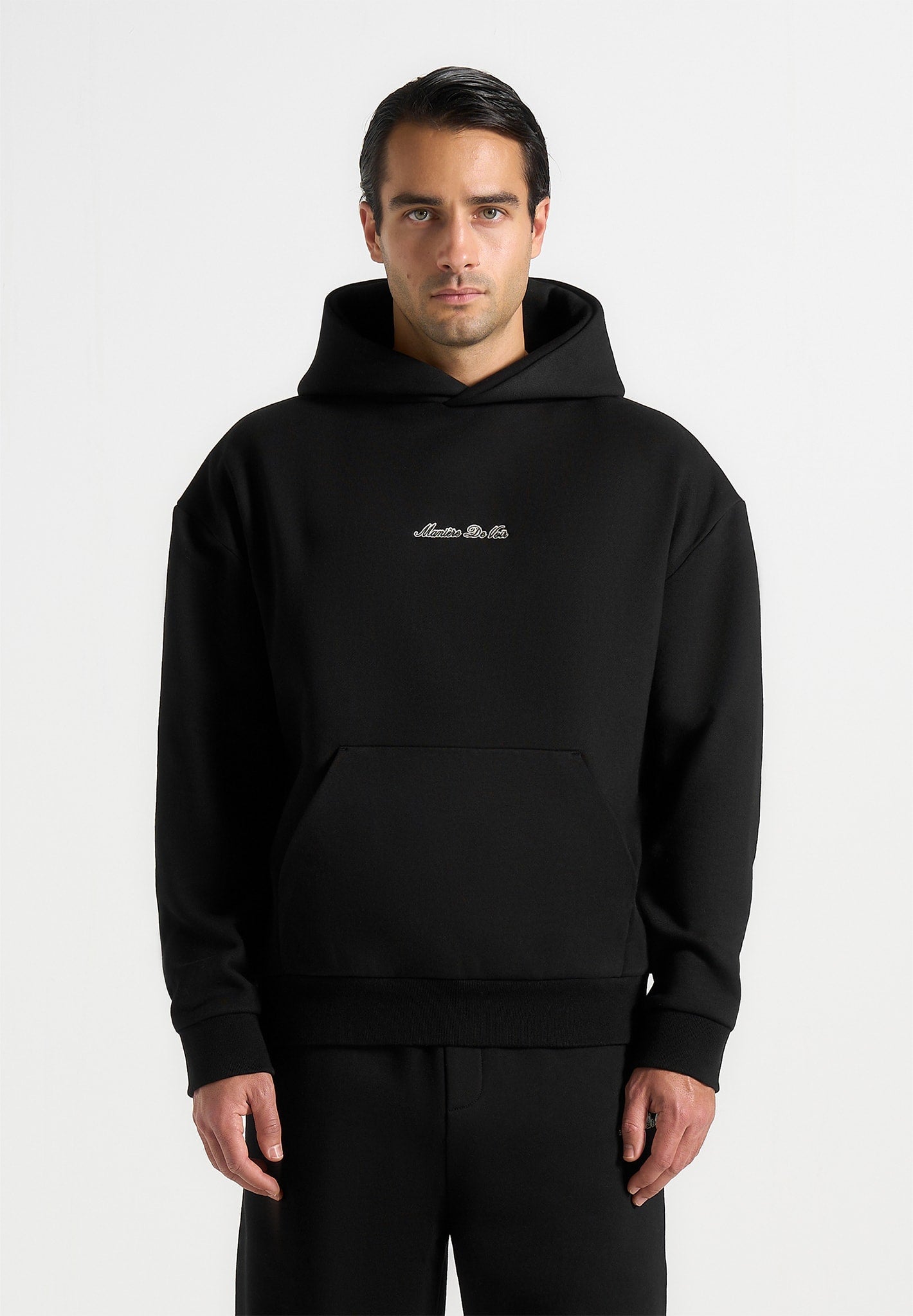 Ollie - Unisex Signature Relaxed Fit Hoodie - Black