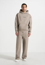 Ollie - Unisex Signature Relaxed Fit Hoodie - Taupe