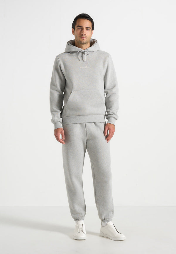 JS004 - Signature Regular Fit Hoodie - Marl Grey