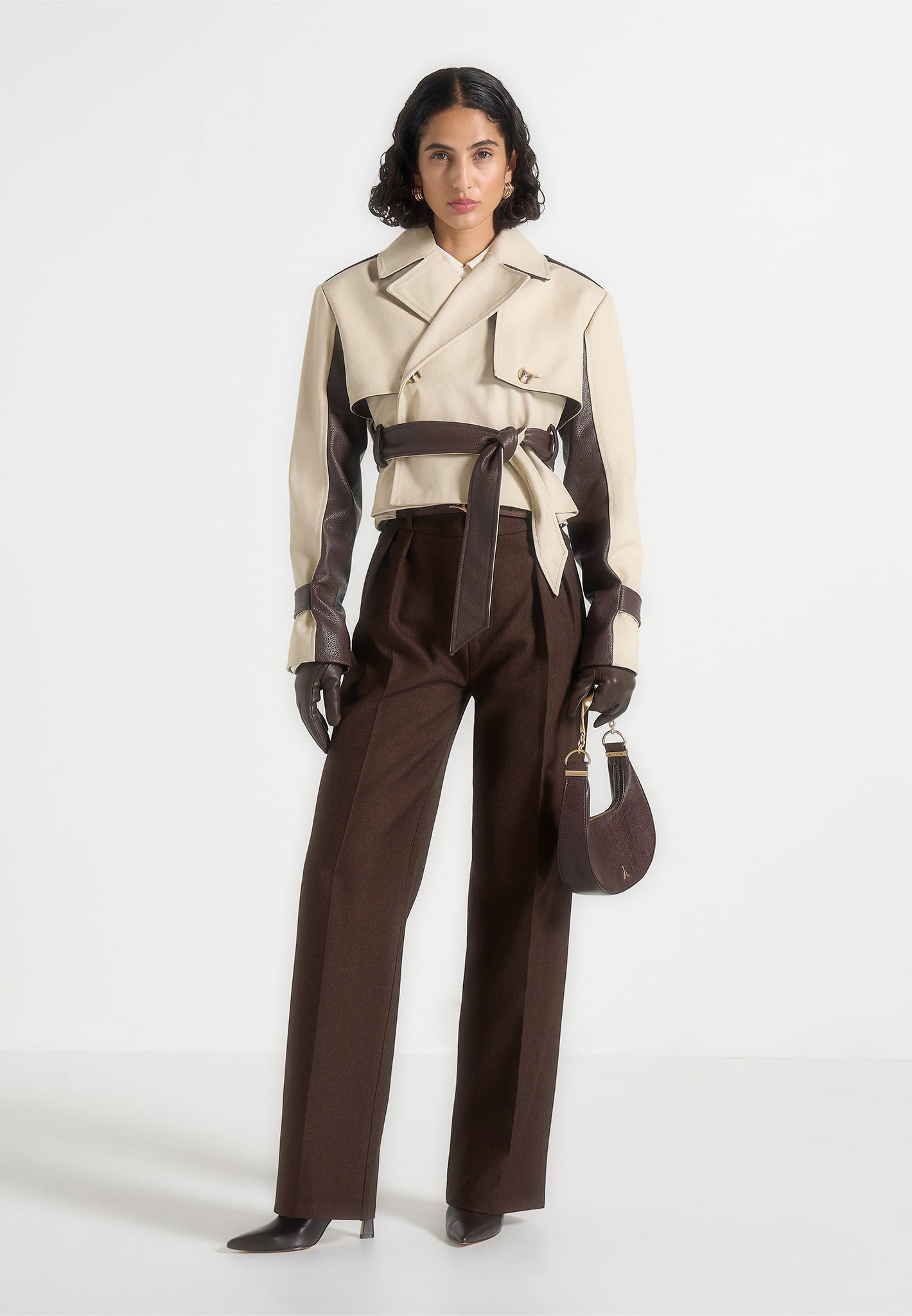 Trench Bicolore Kaki À Ceinture | PrettyLittleThing FR Trench Bicolore Kaki À Ceinture | PrettyLittleThing FR