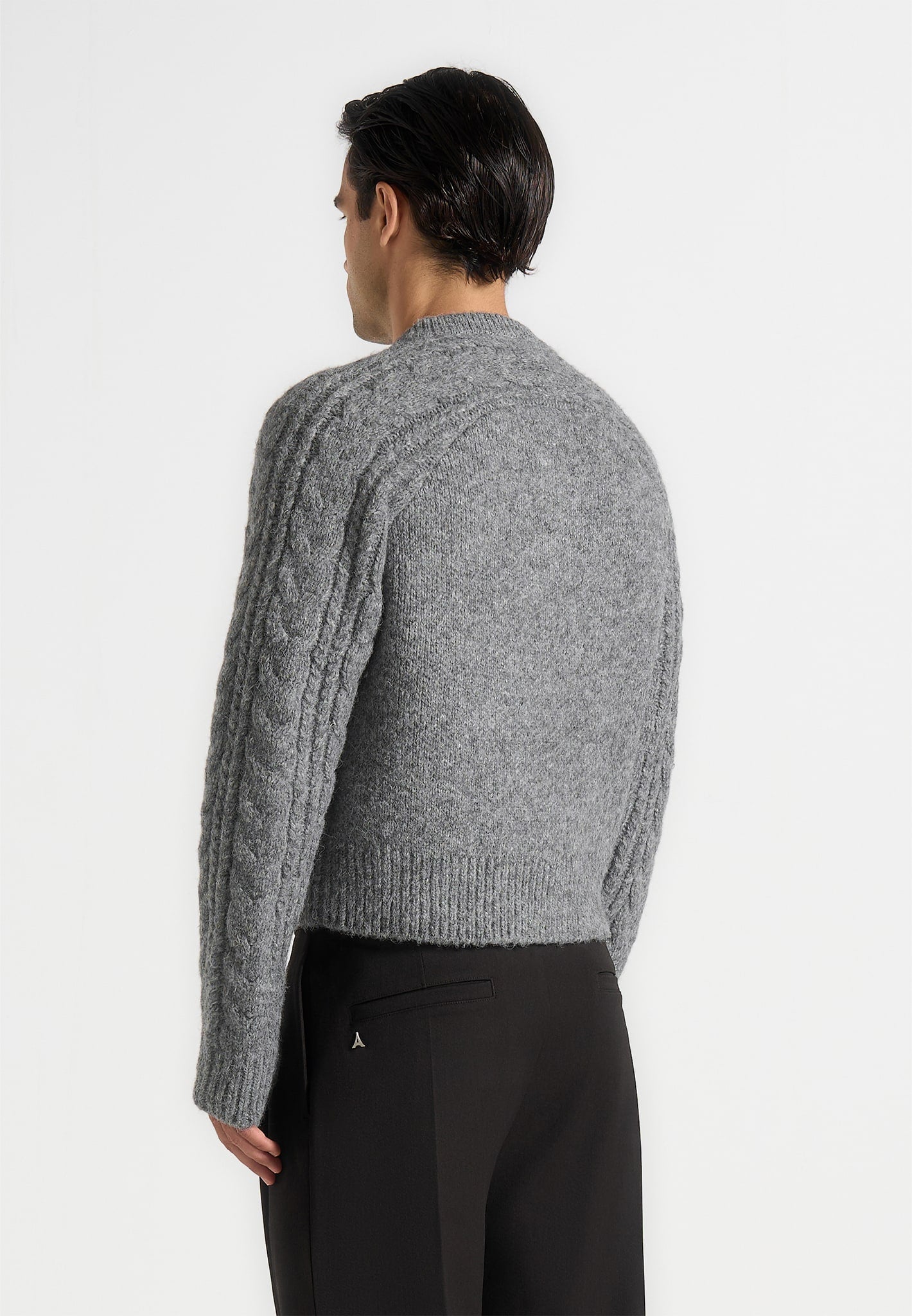 gaby-speckled-cable-knit-zip-cardigan-grey