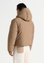 Casey - Unisex Minimal Raglan Puffer Jacket - Taupe