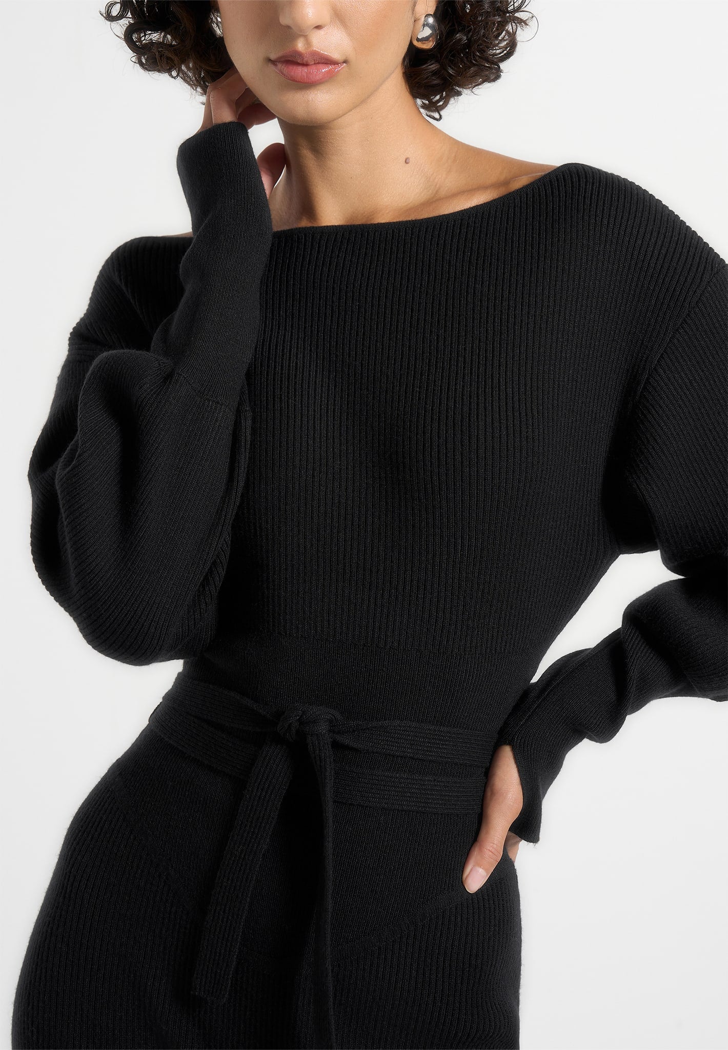 raya-off-shoulder-knitted-playsuit-with-belt-black