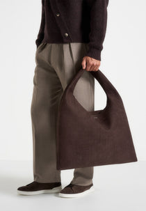 Aubin - Braided Suede Hobo Bag - Brown