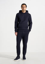 Dion - Neoprene Minimal Tapered Fit Cuffed Joggers - Navy