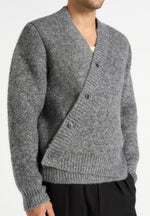 dani-unisex-asymmetric-brushed-wool-knit-cardigan-grey