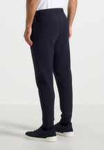 Dion - Neoprene Minimal Tapered Fit Cuffed Joggers - Navy