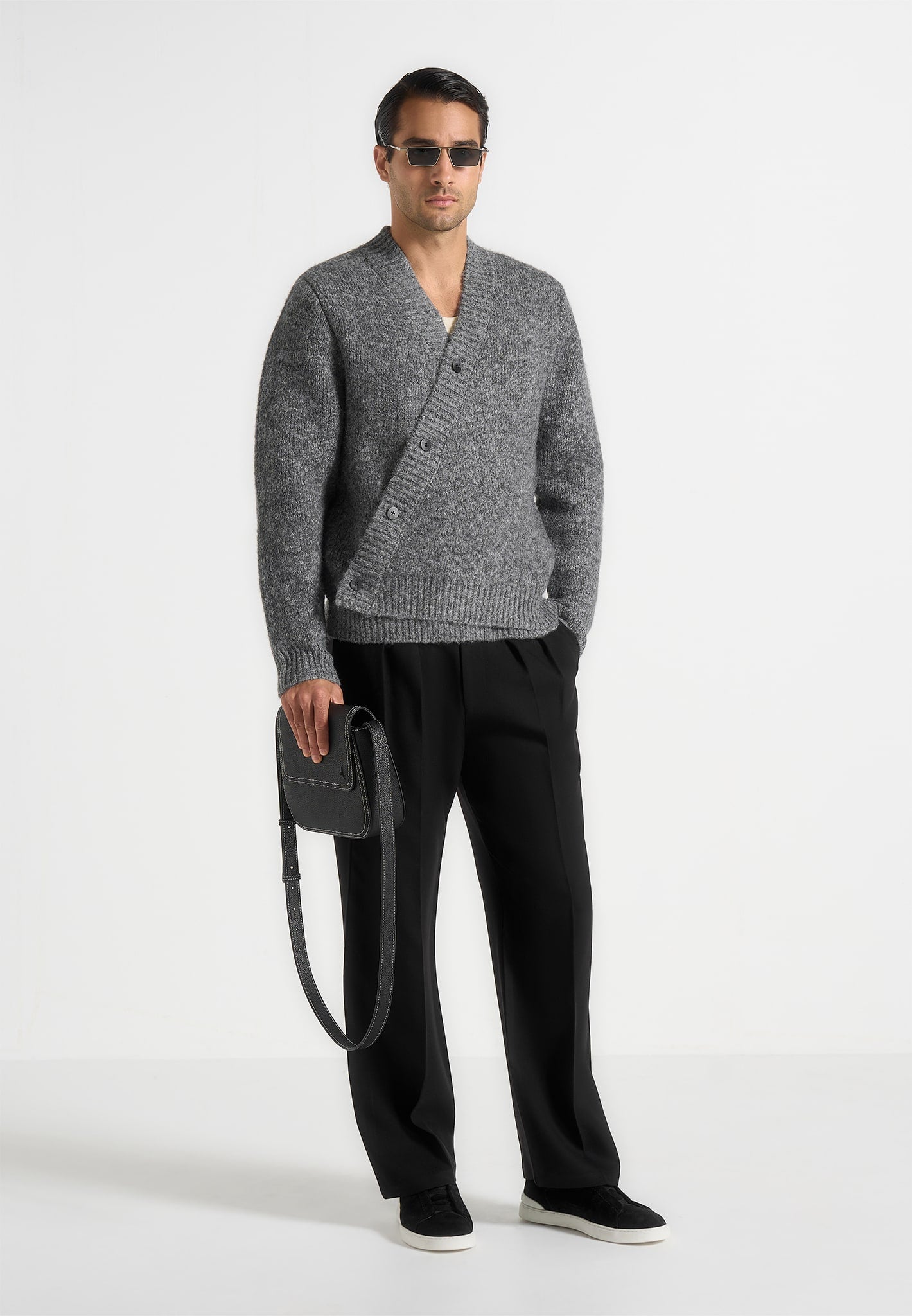 dani-unisex-asymmetric-brushed-knit-cardigan-grey