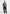 Dani - Unisex Asymmetric Brushed Wool Knit Cardigan - Grey