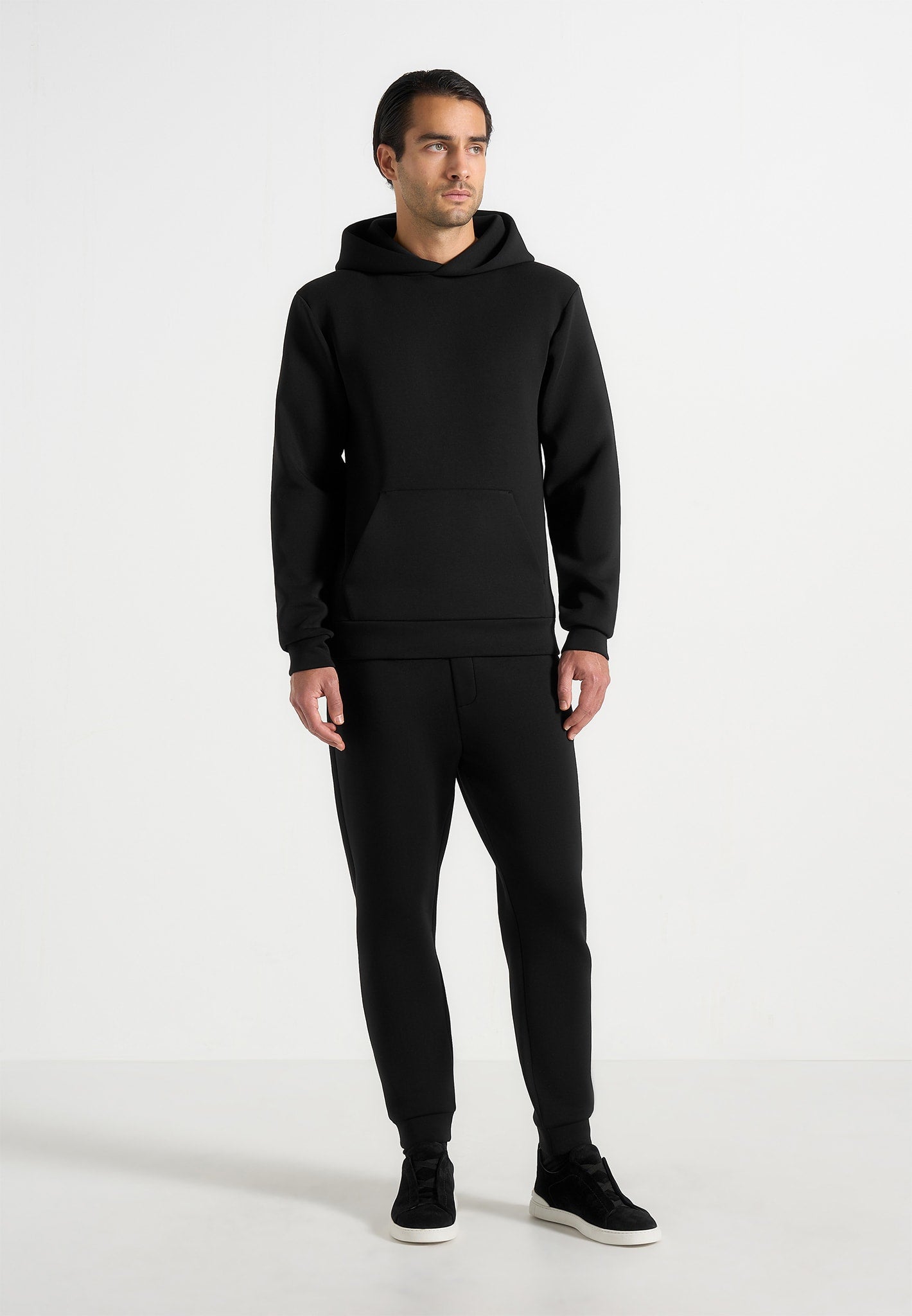 dion-neoprene-minimal-tapered-fit-cuffed-joggers-black