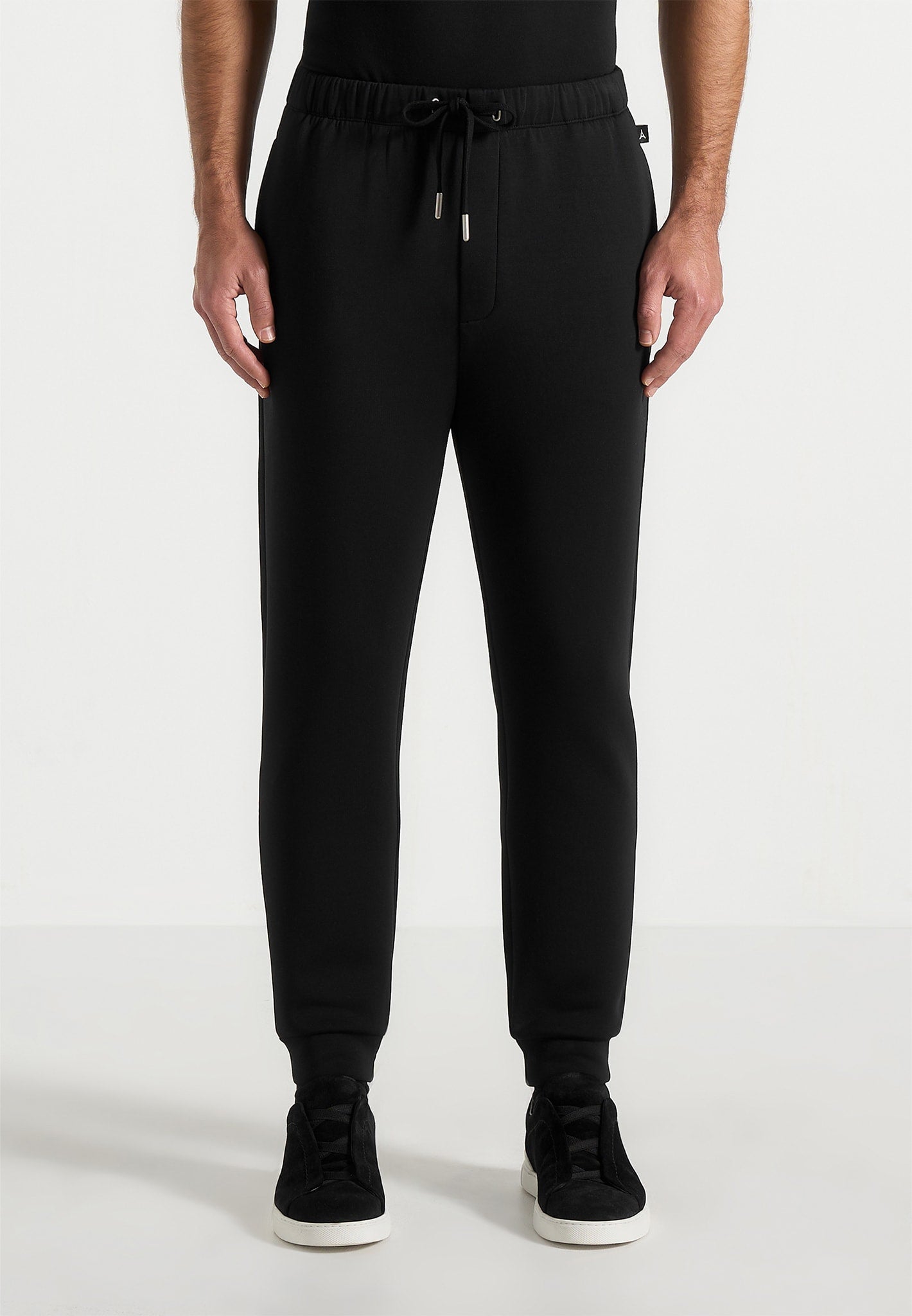 dion-neoprene-minimal-tapered-fit-cuffed-joggers-black