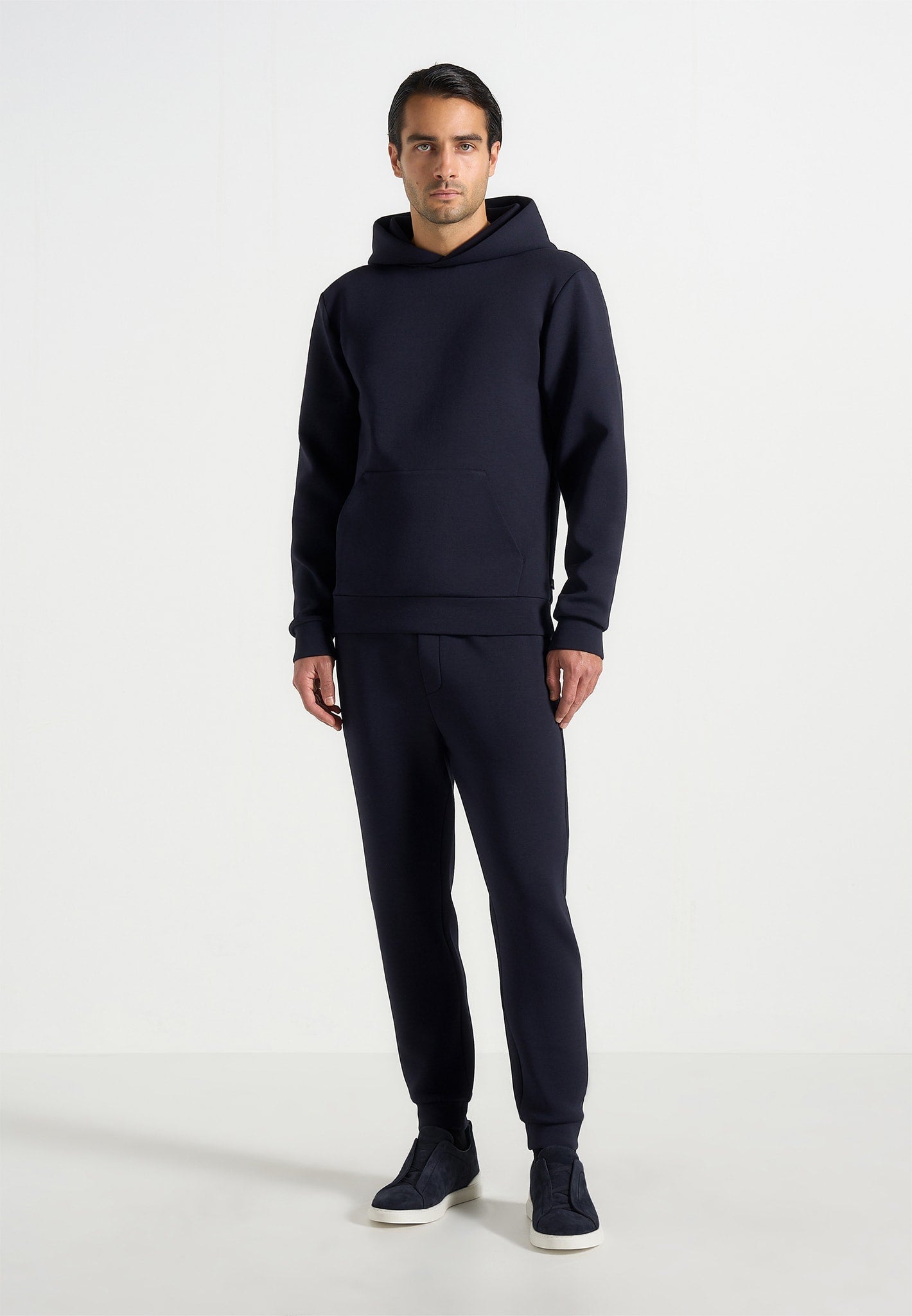 drew-neoprene-minimal-regular-fit-hoodie-navy