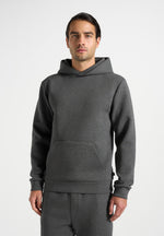 Drew - Neoprene Minimal Regular Fit Hoodie - Charcoal Grey