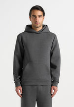 Drew - Neoprene Minimal Regular Fit Hoodie - Charcoal Grey