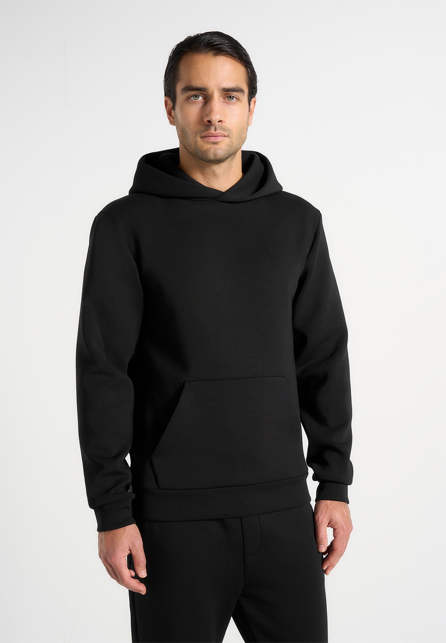 js007-neoprene-minimal-regular-fit-hoodie-black 