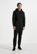 drew-neoprene-minimal-regular-fit-hoodie-black