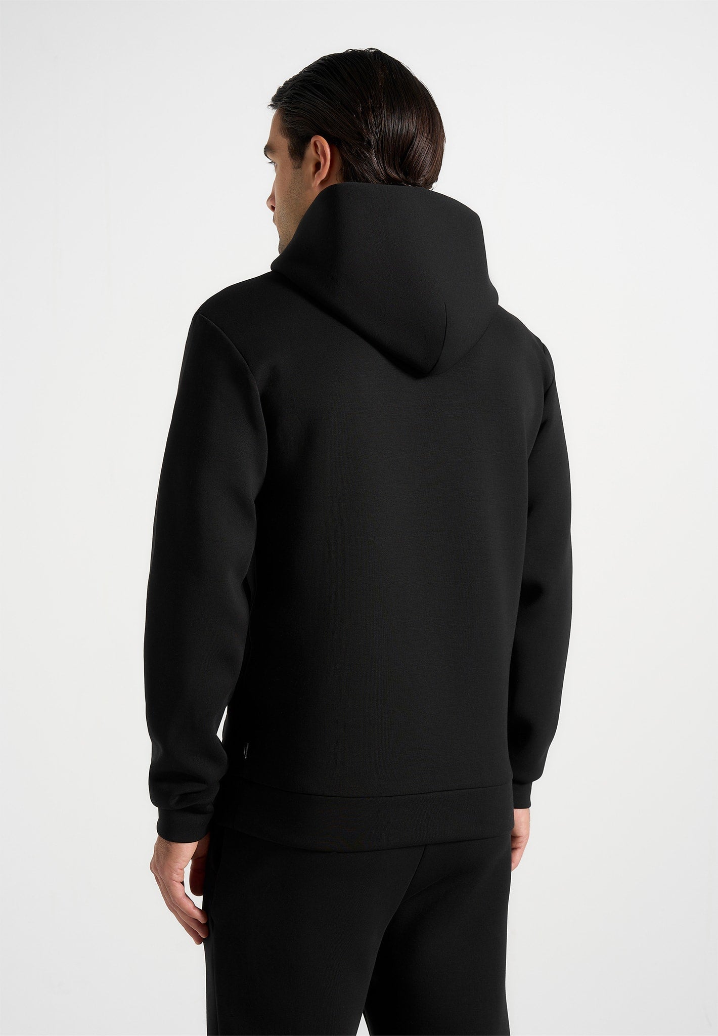drew-neoprene-minimal-regular-fit-hoodie-black
