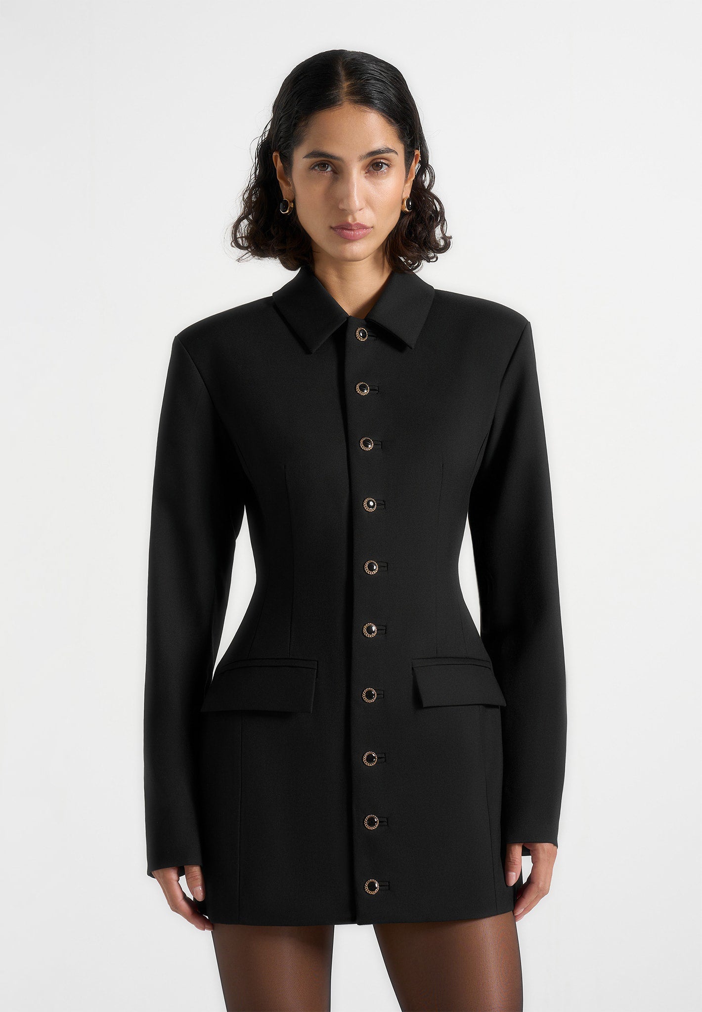 amelie-hourglass-button-up-blazer-dress-black 