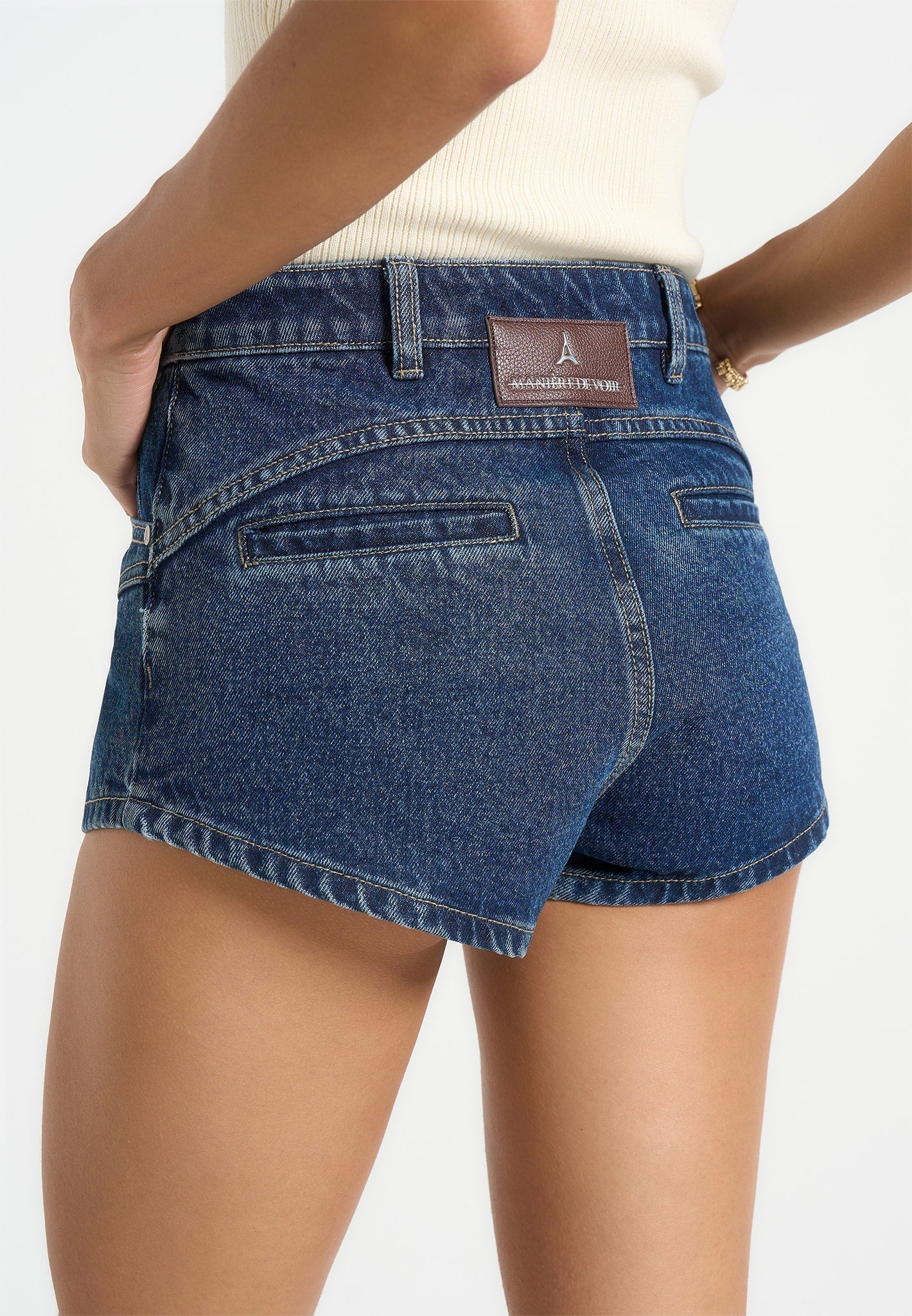 lore-contour-denim-mini-shorts-indigo