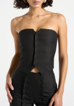 lise-cropped-tailored-blazer-and-button-detail-bandeau-black