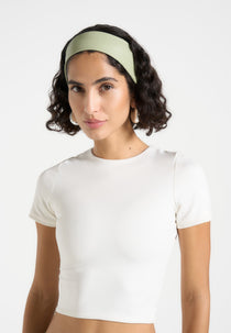 Lilou - Leather Eiffel Headband - Sage