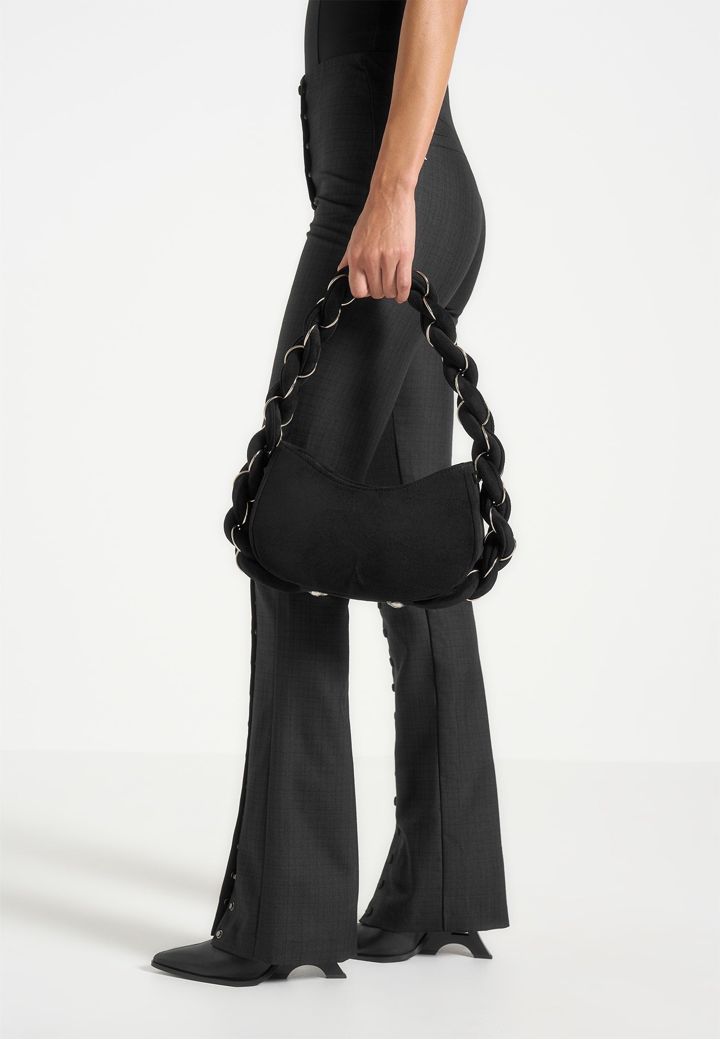 somme-suede-handbag-black-silver 