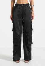 satin-high-waisted-cargo-pants-black