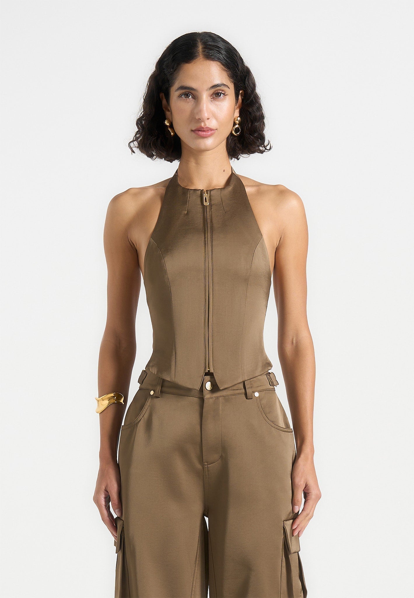 satin-halterneck-backless-top-dark-olive