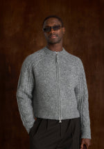 gaby-speckled-cable-knit-zip-cardigan-grey