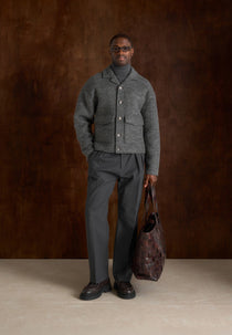 Aurel - Wool Jacket With Revere Collar - Grey