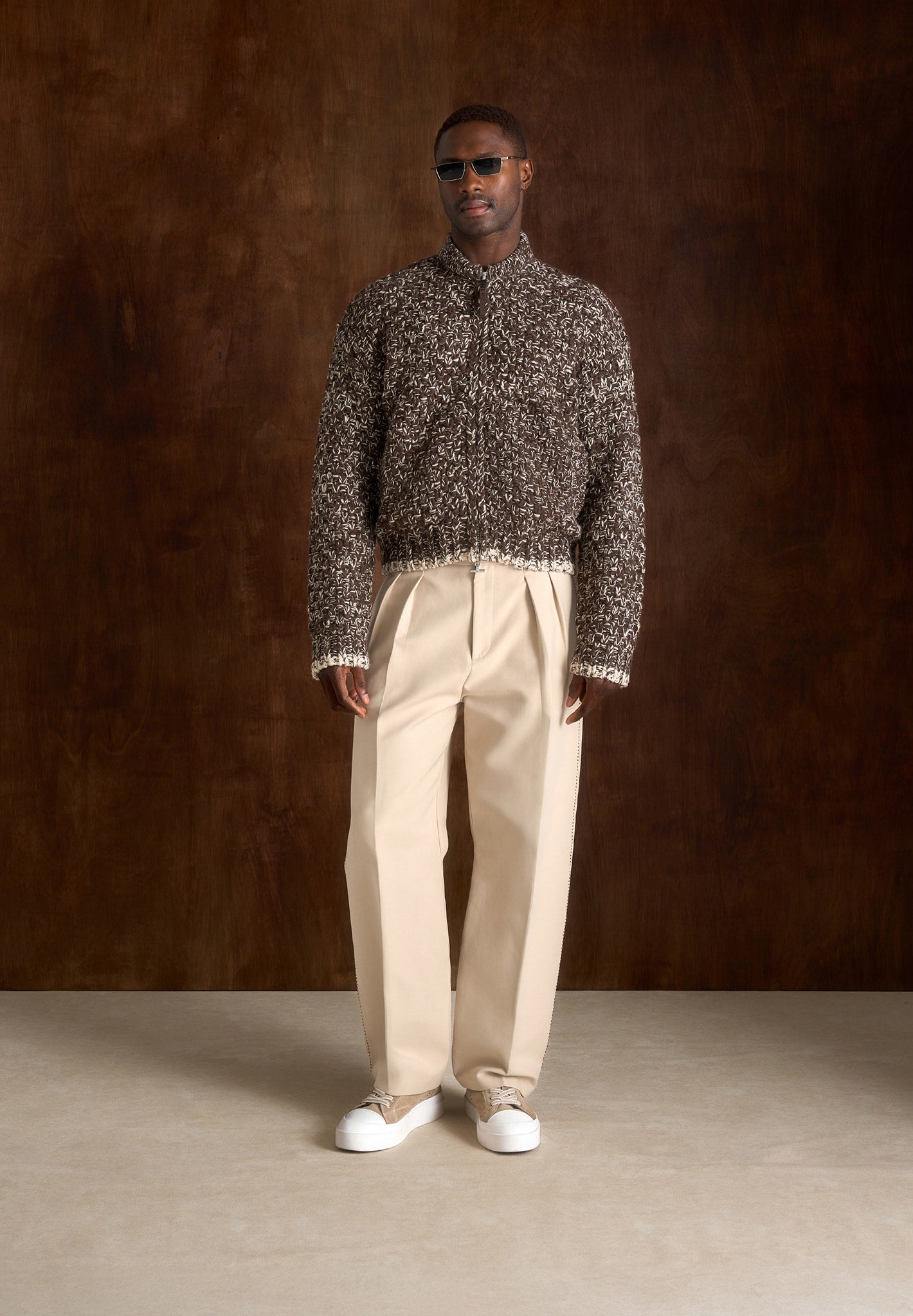 darel-speckled-knit-bomber-jacket-brown 