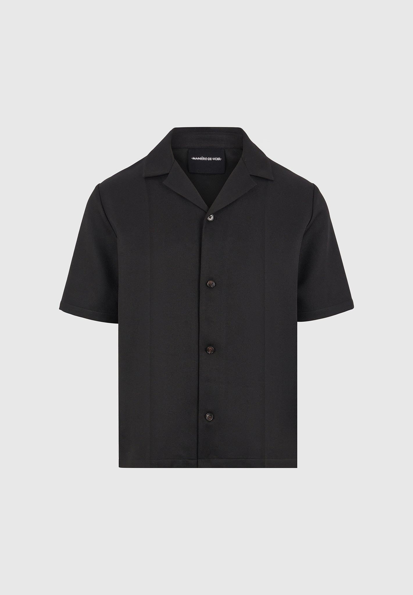 Felix - Tailored Shirt With Crease - Black