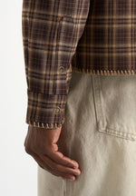 blake-unisex-whipstitch-check-shirt-brown
