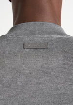 KW003 - Fitted Mock Neck Wool-Blend Jumper - Grey