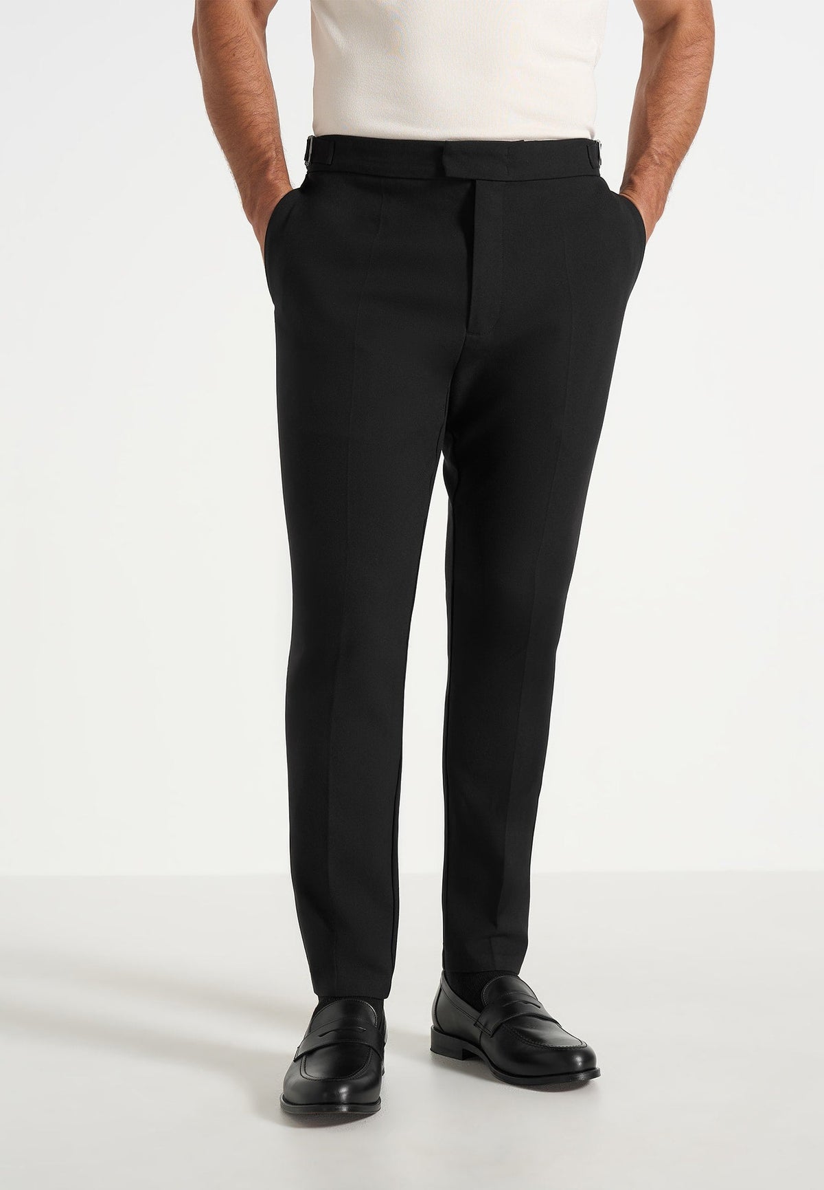 Hubert - Slim Fit Tailored Pants - Black