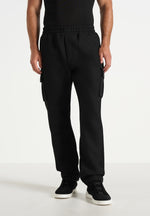 Twill Cargo Regular Fit Pants - Black