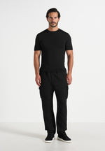 Twill Cargo Regular Fit Pants - Black