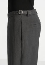 Boris - Tailored Button Cuff Pants - Grey