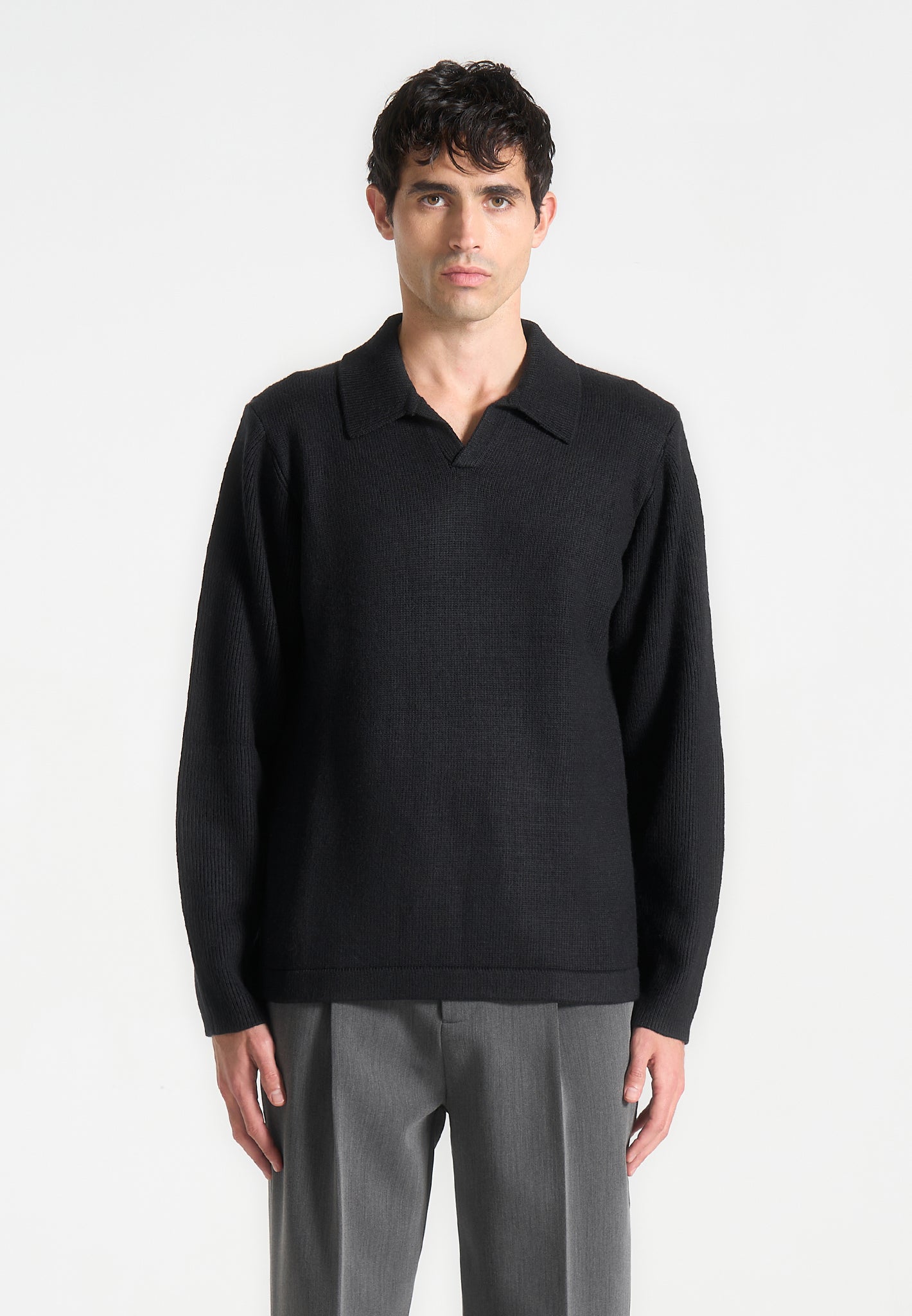 wool-blend-knit-revere-long-sleeve-jumper-black