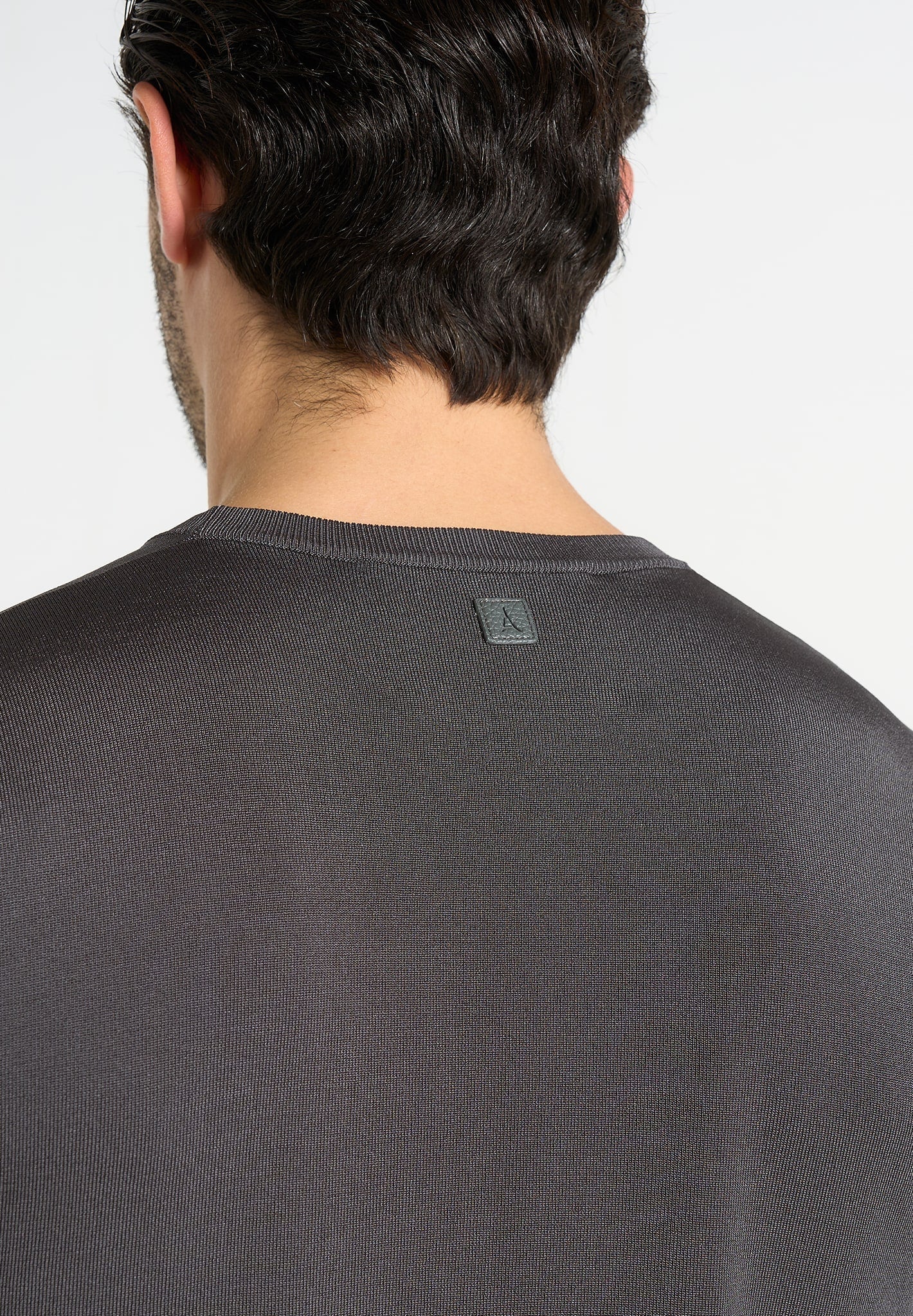 TS010 - Luxe Knitted T-Shirt - Charcoal