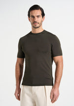 TS010 - Luxe Knitted T-Shirt - Olive
