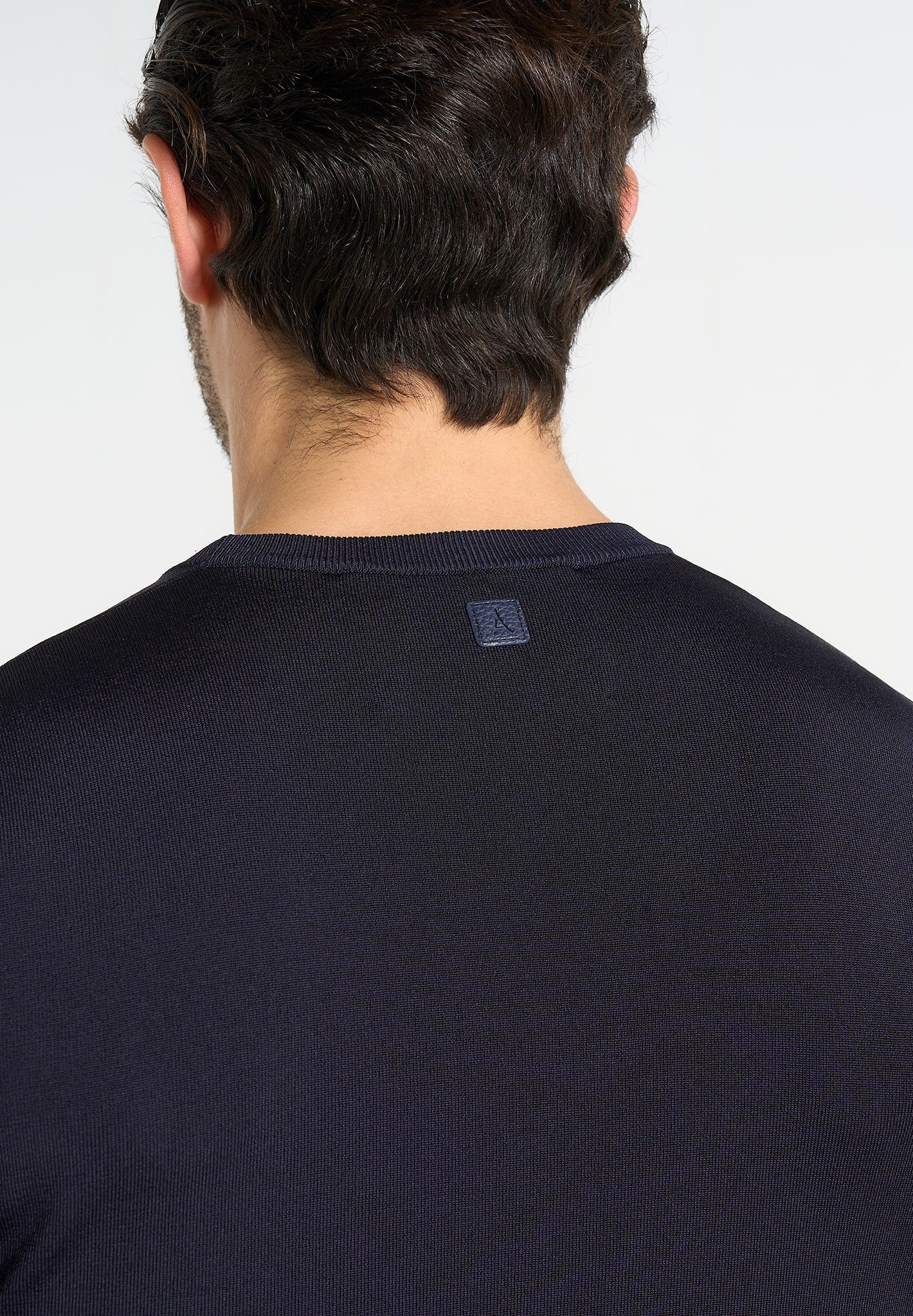 TS010 - Luxe Knitted T-Shirt - Navy