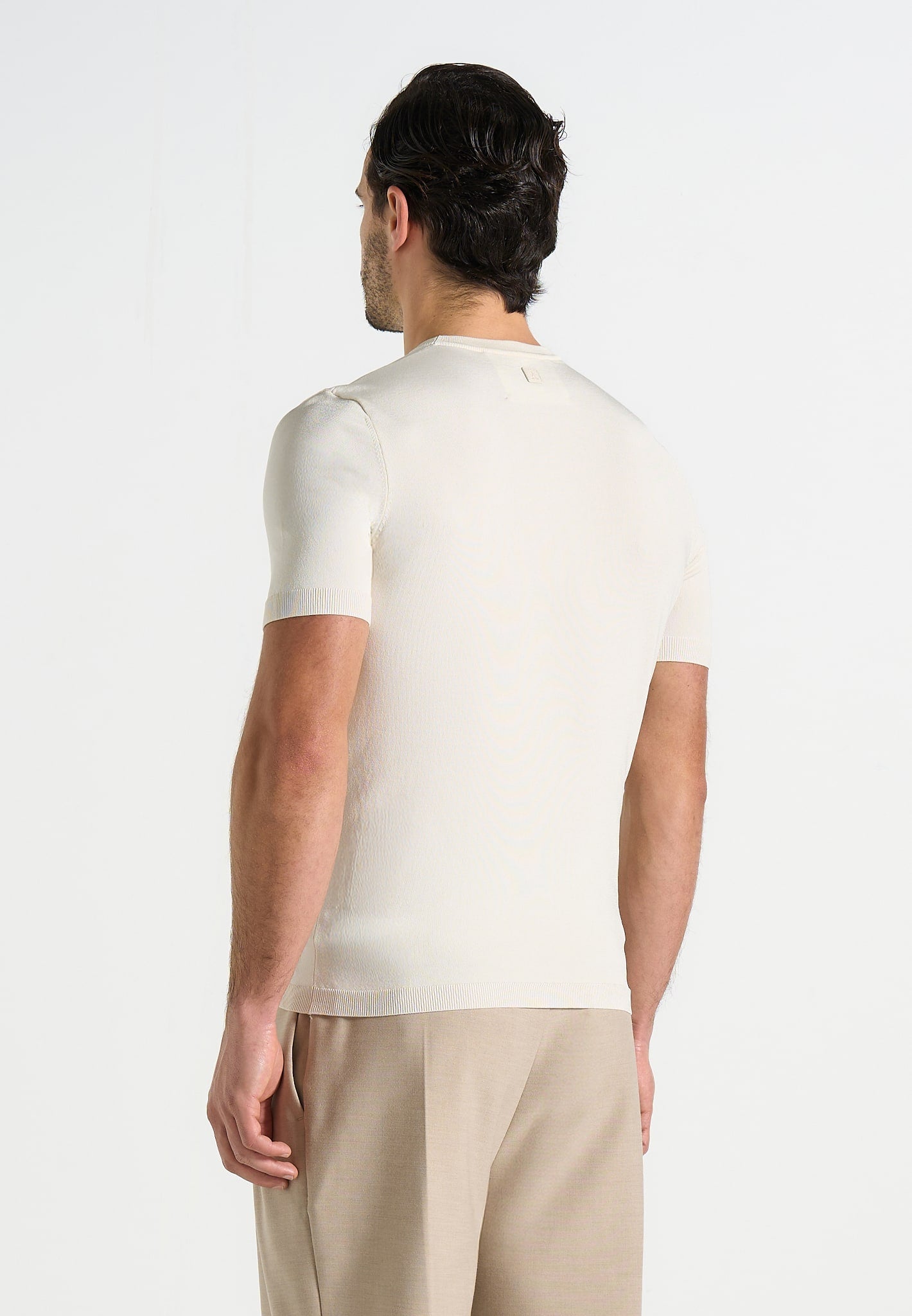 TS010 - Luxe Knitted T-Shirt - Cream