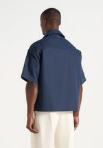 Stephane - "A Girl With A Pearl Earring" Boxy Shirt - Indigo