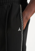 Gael - Contrast Whipstitch Relaxed Track Pants - Black