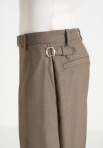 Dorian - Pleated Tailored Pants - Khaki