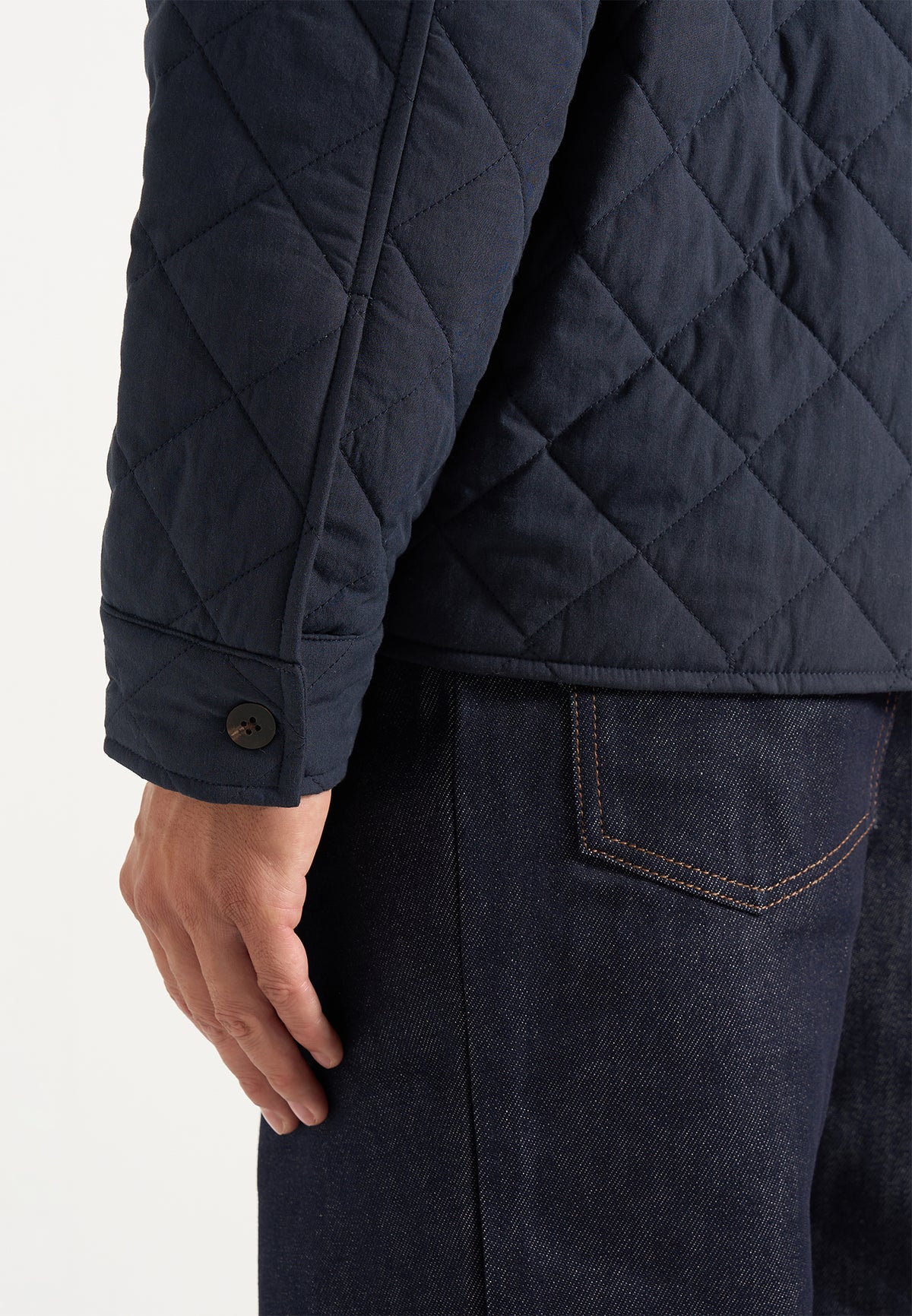 Elias - Quilted Shirt Jacket - Navy