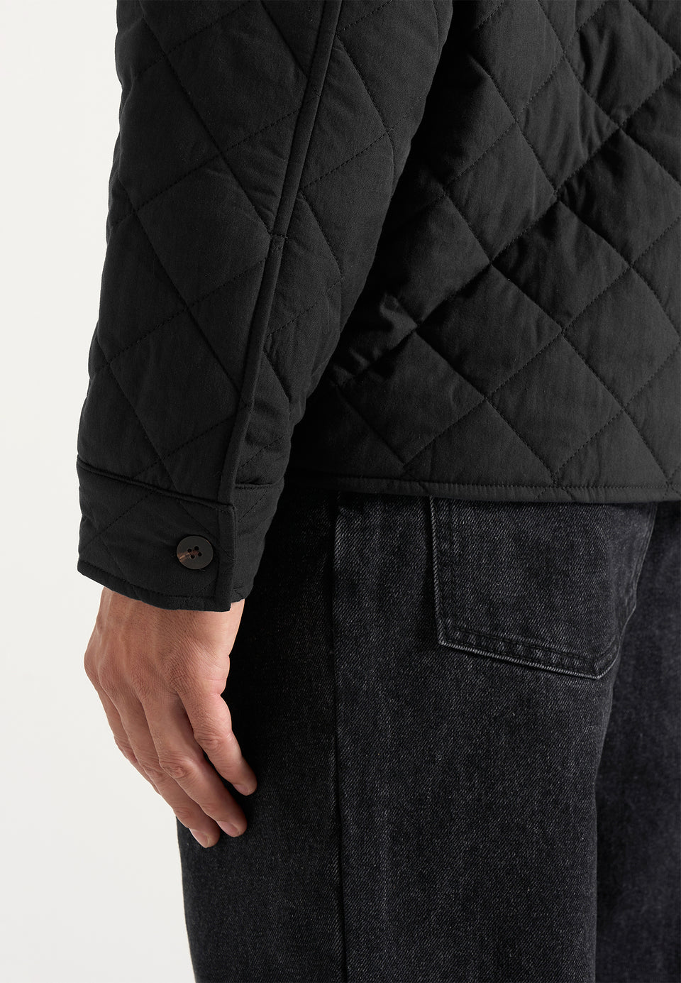 Elias - Quilted Shirt Jacket - Black