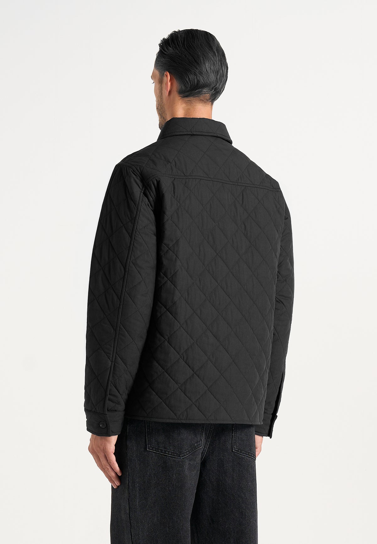 Elias - Quilted Shirt Jacket - Black